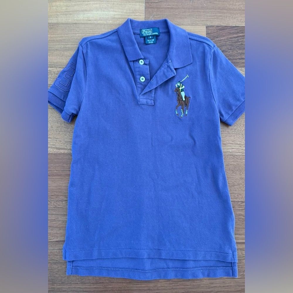 Ralph Lauren polo big pony shirt sz 6 in purple